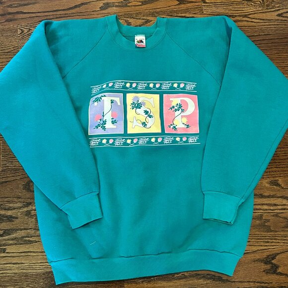 Vintage Fruit of the Loom "TSP" Sweatshirt ~ Women's Size XL - Picture 1 of 4